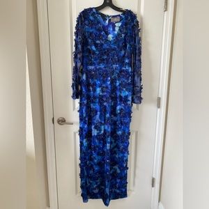 Theia Cornelia Printed Petal Gown